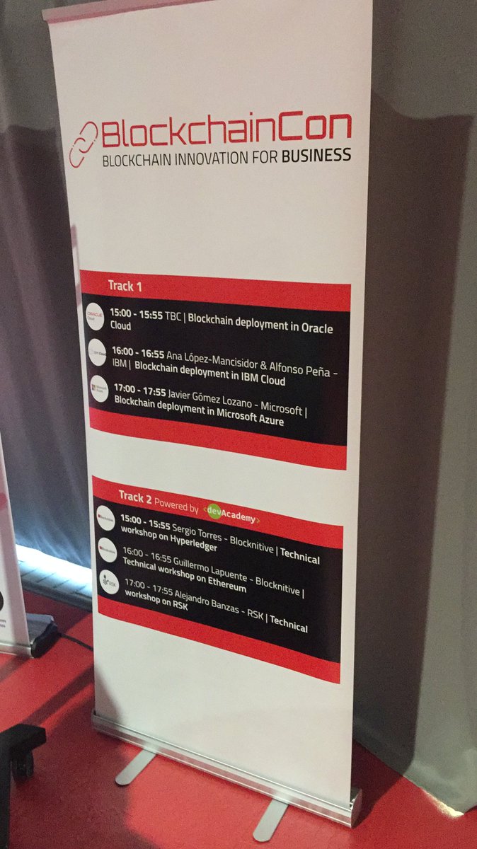 blockchaincon_'s tweet photo. Cronograma de los tracks que hicimos por la tarde #tbt #BlockchainCon2018 #workshops https://t.co/qhsrLZ5ALF