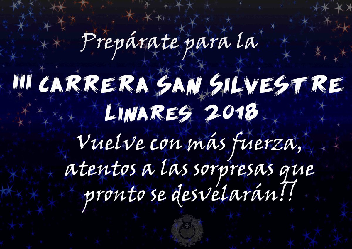 Prepárate para la III Carrera San Silvestre Linares 2018 prendimientorosario.com/index.php/2018… #SanSilvestreLinares