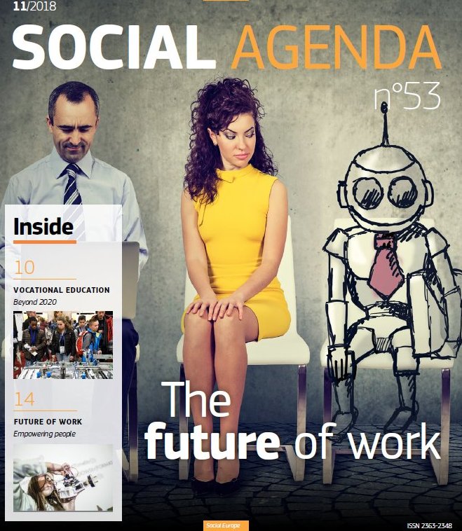 Your #Sundayreading sorted: Check out the last edition of Social Agenda! 

This issue is about the #FutureofWork, #EUVocationalSkills Week and how to empower people in the face of a changing world of work. 🤖  europa.eu/!ht37cY  #SocialRights