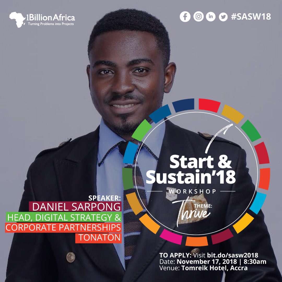 1billionafrica's tweet photo. Strong, Smart and Young Speakers are ready just for you!
.
#SASW18 #SDGs #yourBusines #yourproject #thrive #youth #entrepreneurship #africa #business #culture #turningProblemsIntoProject #vision #workshop #innovation #sacrifice #GlobalGoals #leadership https://t.co/gbPMrw56g5