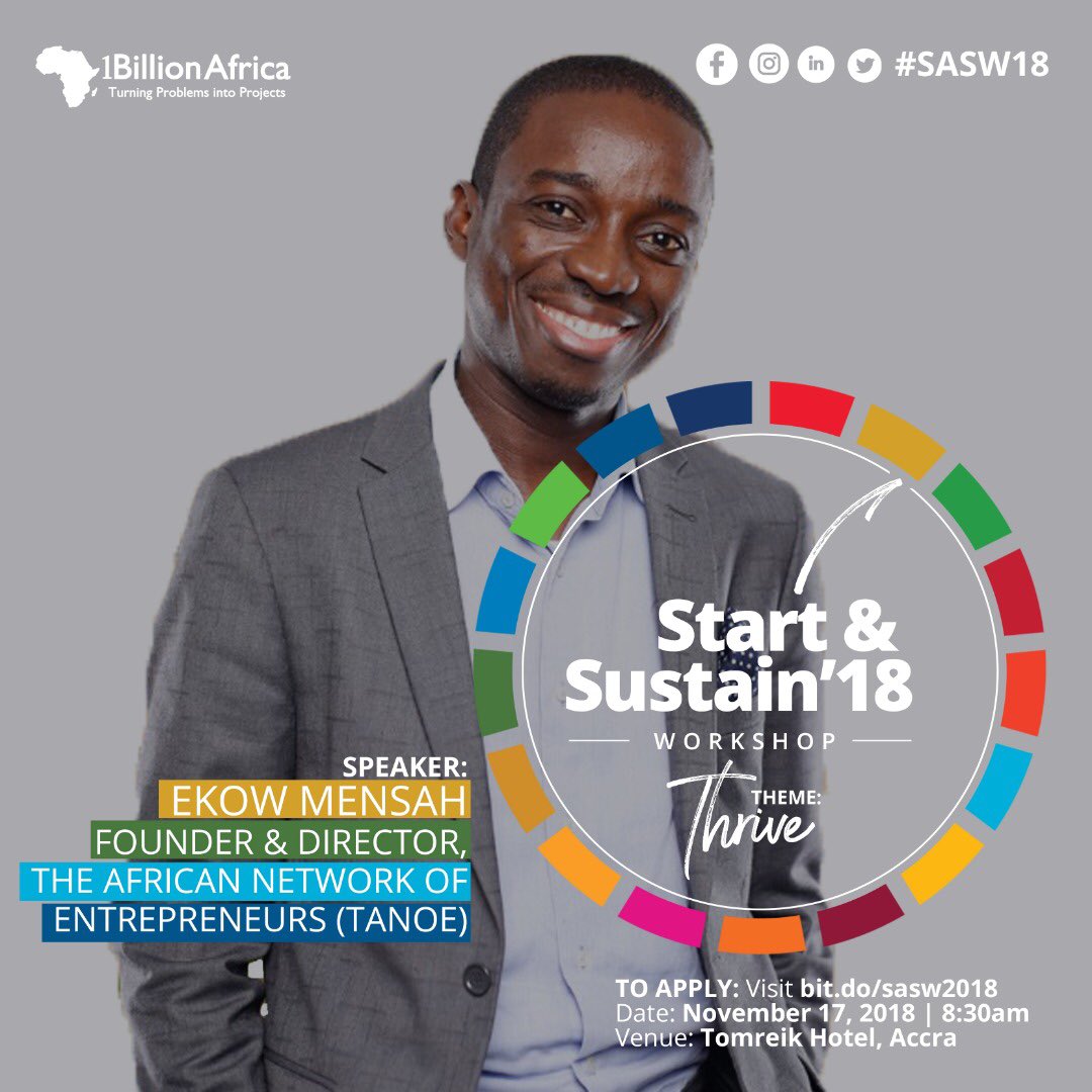 1billionafrica's tweet photo. Strong, Smart and Young Speakers are ready just for you!
.
#SASW18 #SDGs #yourBusines #yourproject #thrive #youth #entrepreneurship #africa #business #culture #turningProblemsIntoProject #vision #workshop #innovation #sacrifice #GlobalGoals #leadership https://t.co/gbPMrw56g5