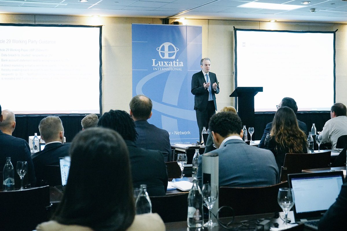 Luxatia_intl's tweet photo. Up next, @xmbraun from @WilmerHale explains the role of the in-house lawyer when it comes to responding to #databreaches #PDPS2018 https://t.co/nRnRhQFDoN