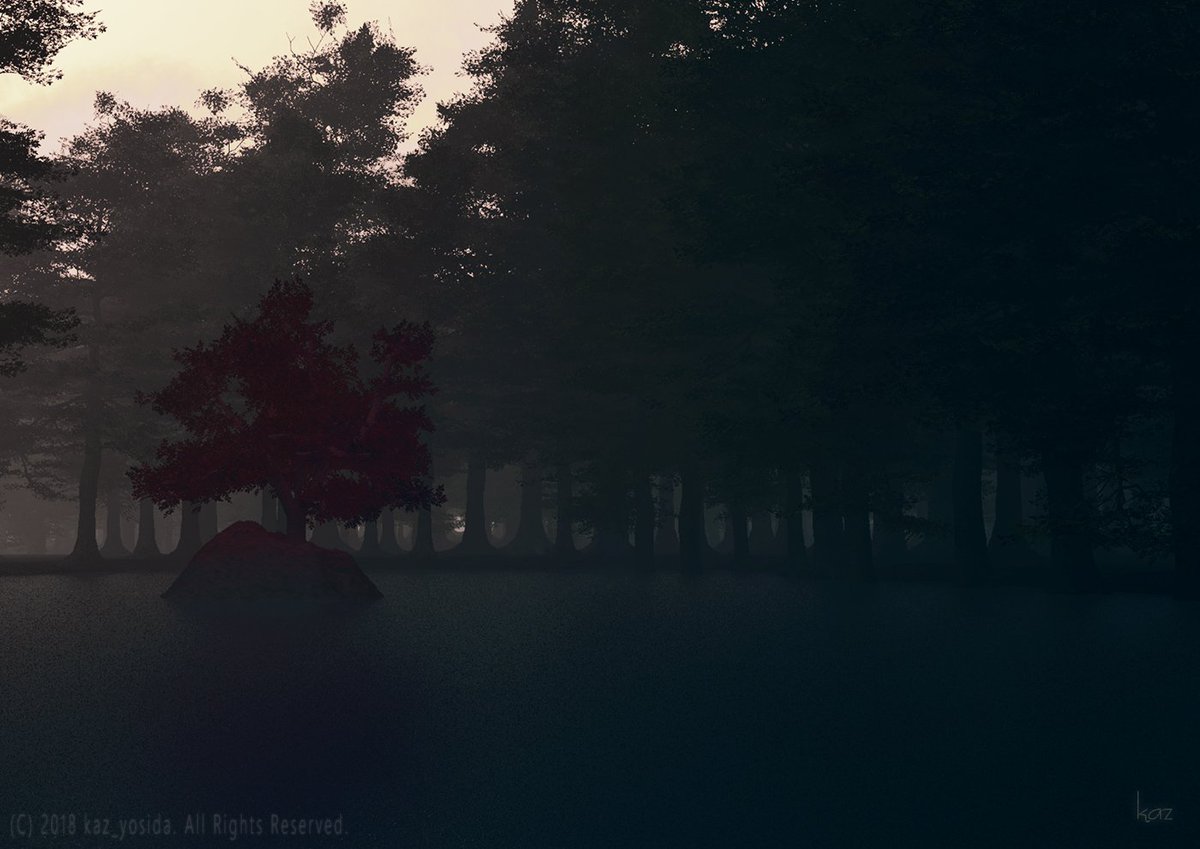 _polin's tweet photo. 「深森の紅」-しんしんのべに-
#3DCG #CG #illustration #digitalart #Japanese #autumn #Autumn_leaves #Woods #landscape #deep_red #Maple #Forest #art #森 #林 #紅葉 #紅 #池 #秋 #風景 #イラスト #絵画 #アート https://t.co/lXgEzWc9un