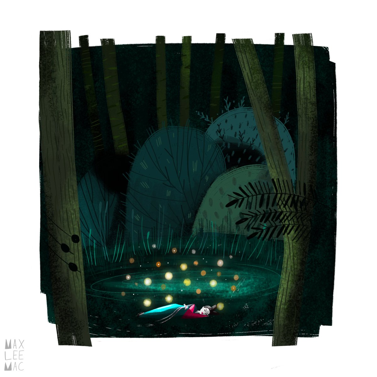 maxillustration's tweet image. Day 5 of #Folkweek and here's my #insect themed #illustration inspired by the Chinese #folk legend of Hoe-Kim-Ko #art #design