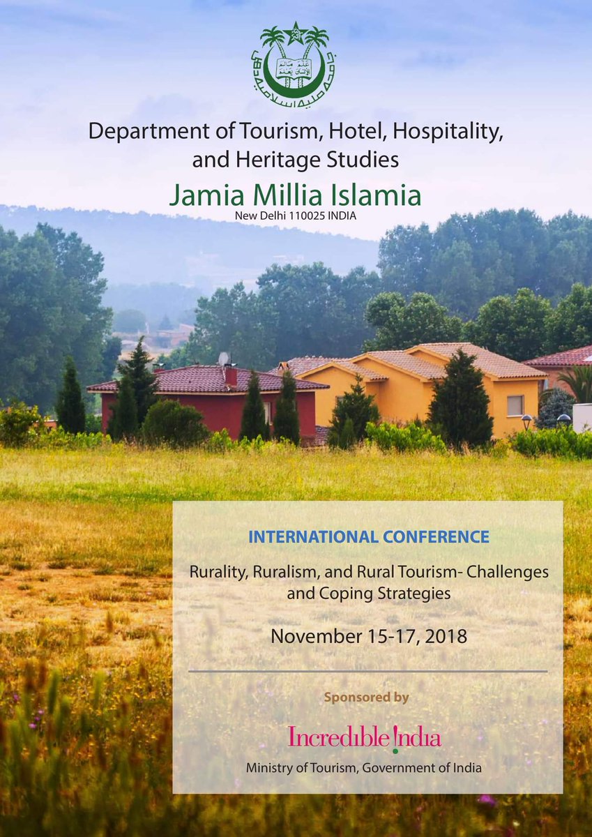 JamiaMilliaUni's tweet photo. #International_Conference on Rural #Tourism_Development at JMI
https://t.co/6z2FMbaiOl https://t.co/IDR9TUPk0a