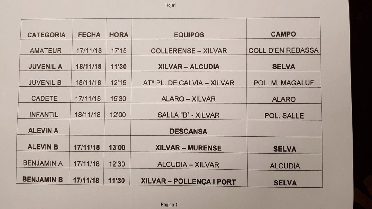 Partits del proper cap de setmana del <a href="/CE_Xilvar/">Club Esportiu Xilvar</a>