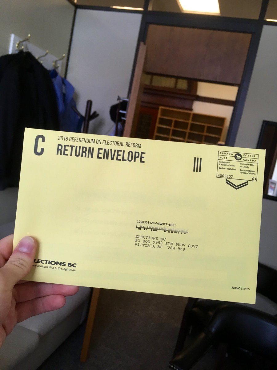 NeilPDow's tweet image. This morning I voted to retain First Past the Post in BC’s referendum on electoral reform.

I want an electoral system that delivers stable and accountable governments.

Request your ballot package: bit.ly/1BjLSXd

#bcpoli #NoBCProRep