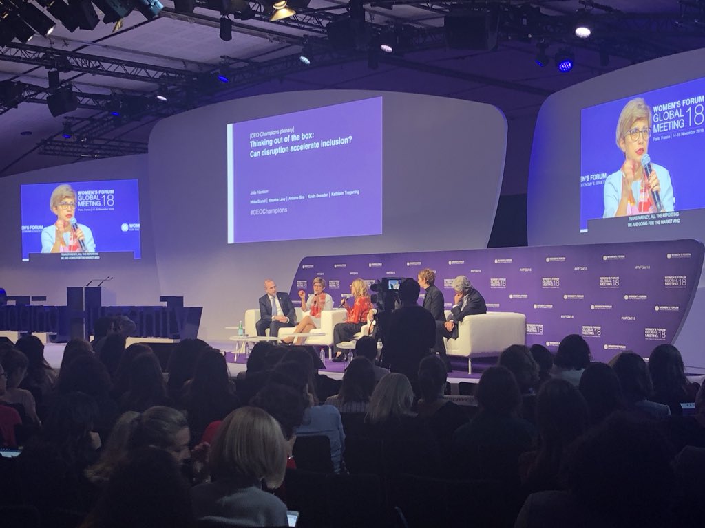 .@MekaBrunel, CEO of @Gecina : « Human capital is the mots important value we have. Human capital is priceless. » #Womensforum #CEOChampions #WFGM18