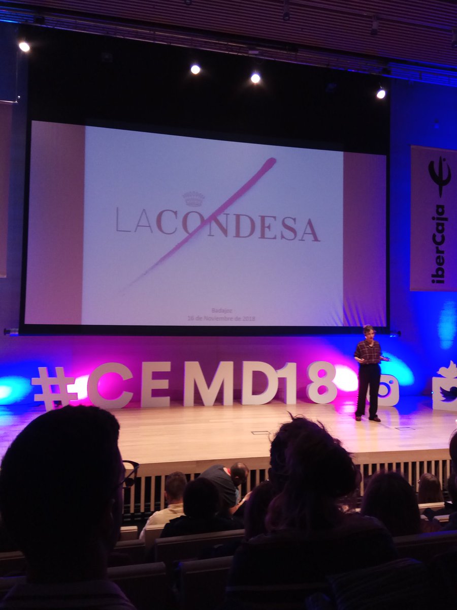 Muy fan de @LaCondesaConde, un toque de realidad, optimismo y empuje para emprender con tu propio negocio. #CEMD18