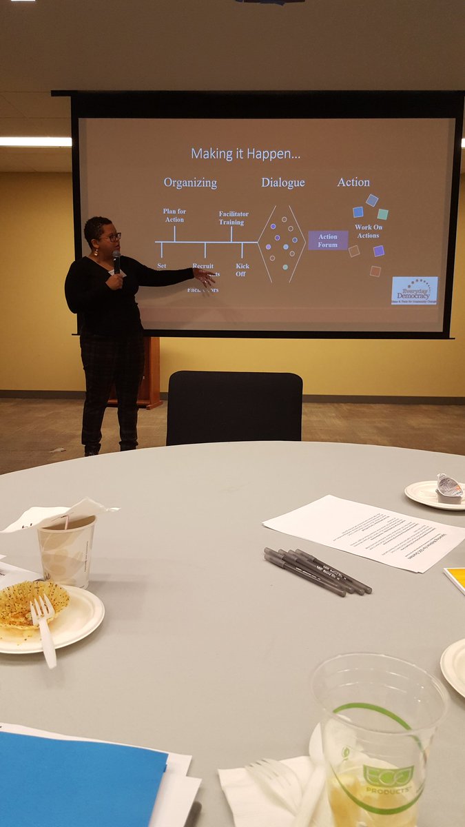 SusaKatD's tweet photo. Excellent @ALALibrary and @NEHgov #GreatStoriesClub training on dialogue facilitation with emphasis on racism, racial equity, and inspiring change led by Dave'ta Saunders @Dr_Daveta and Leslie King @Noirzoe for @EvDem https://t.co/qauB3OVdDa