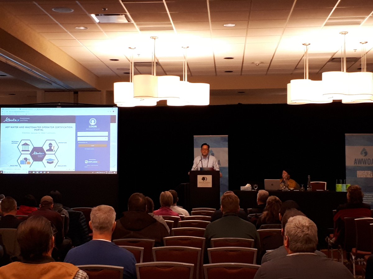 awwoa's tweet photo. We now welcome Vernice Bello from AEP and Sipo Ching from Sylogix Consulting to introduce the new AEP Operator Database! #WaterWeek2018 https://t.co/A7ggZRv9W5