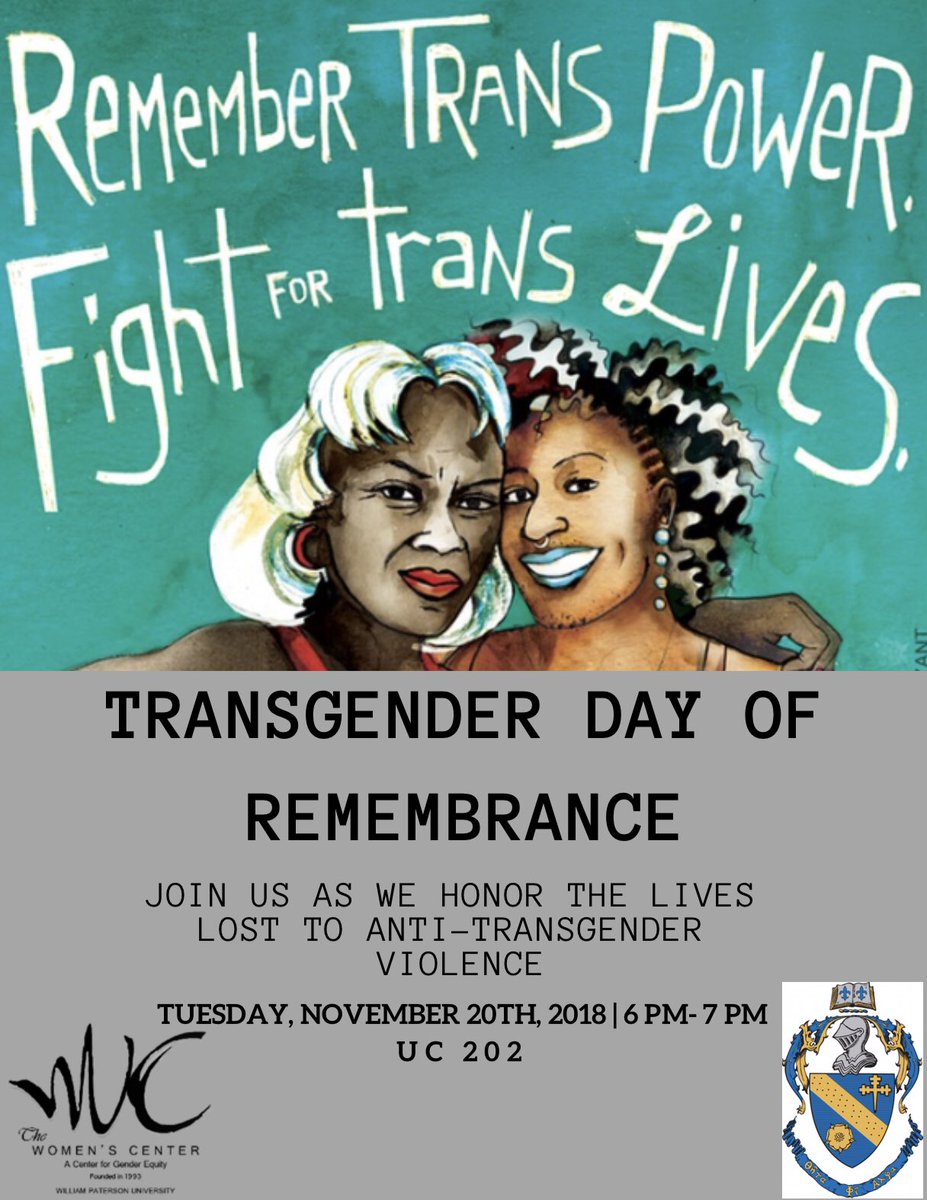 WPLGBTQ's tweet photo. Join us on Tuesday, November 20th at 6pm as we observe Transgender Day of Remembrance. A day to honor the lives of Transgender individuals lost due to anti-transgender violence #wplgbtq #protecttranslives #transpeoplewillnotbeerased https://t.co/2egkNVYvyH