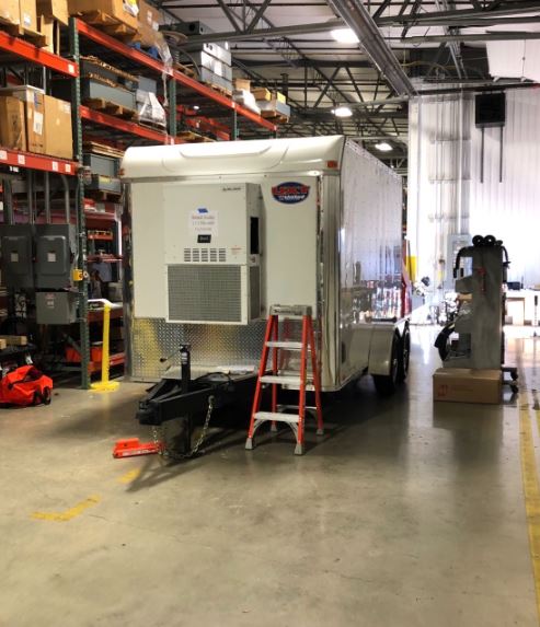 UPSRental's tweet photo. Today - Prepping a custom 130v DC Utility Trailer for a temporary switchgear project. UPS Rental Utility Trailers are designed to provide uninterruptible power to electrical switchgear, DC control systems, industrial manufacturing and utility applications. https://t.co/9orf9sp62l