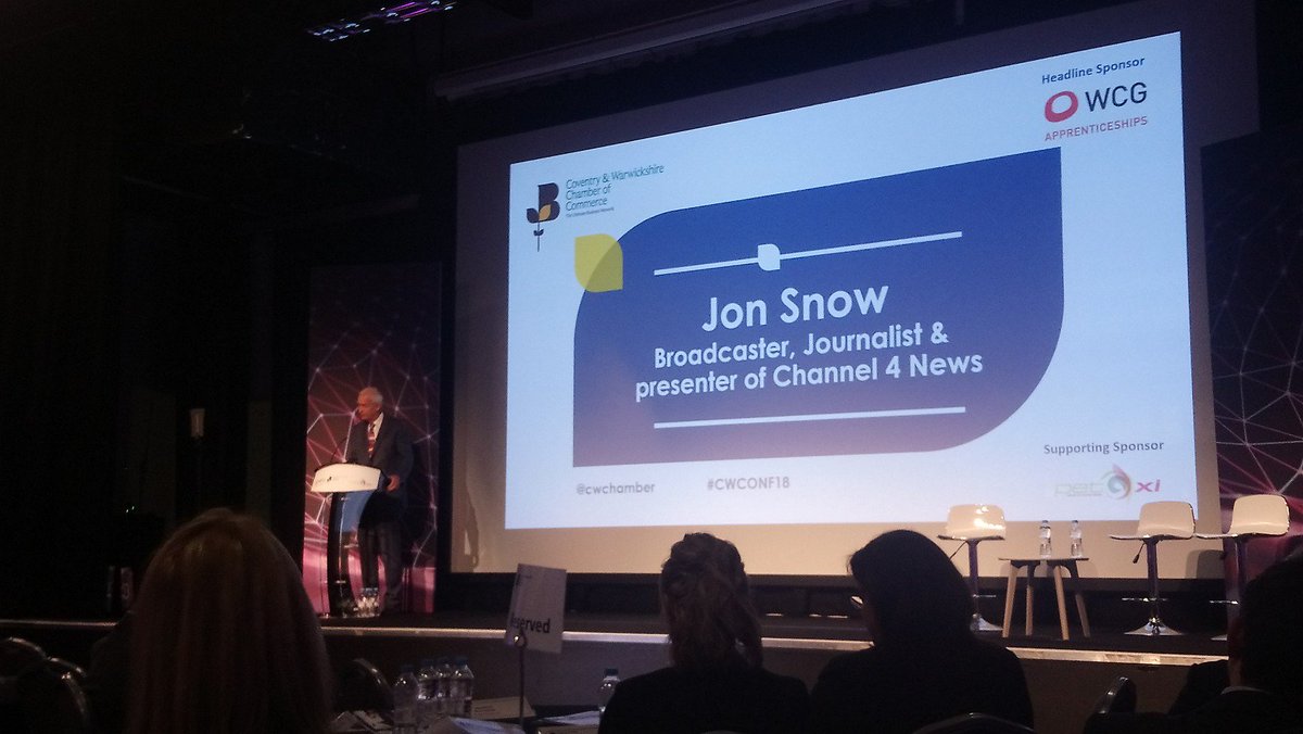 CW_IntlTradeHub's tweet photo. Great day at #CWCONF18 today hearing from a fantastic lineup of speakers including Jon Snow, Jeremy Wright MP and Andy Street @cwchamber  #business #brexit #coventry #warwickshire #skills https://t.co/fcqT9pv0Ze