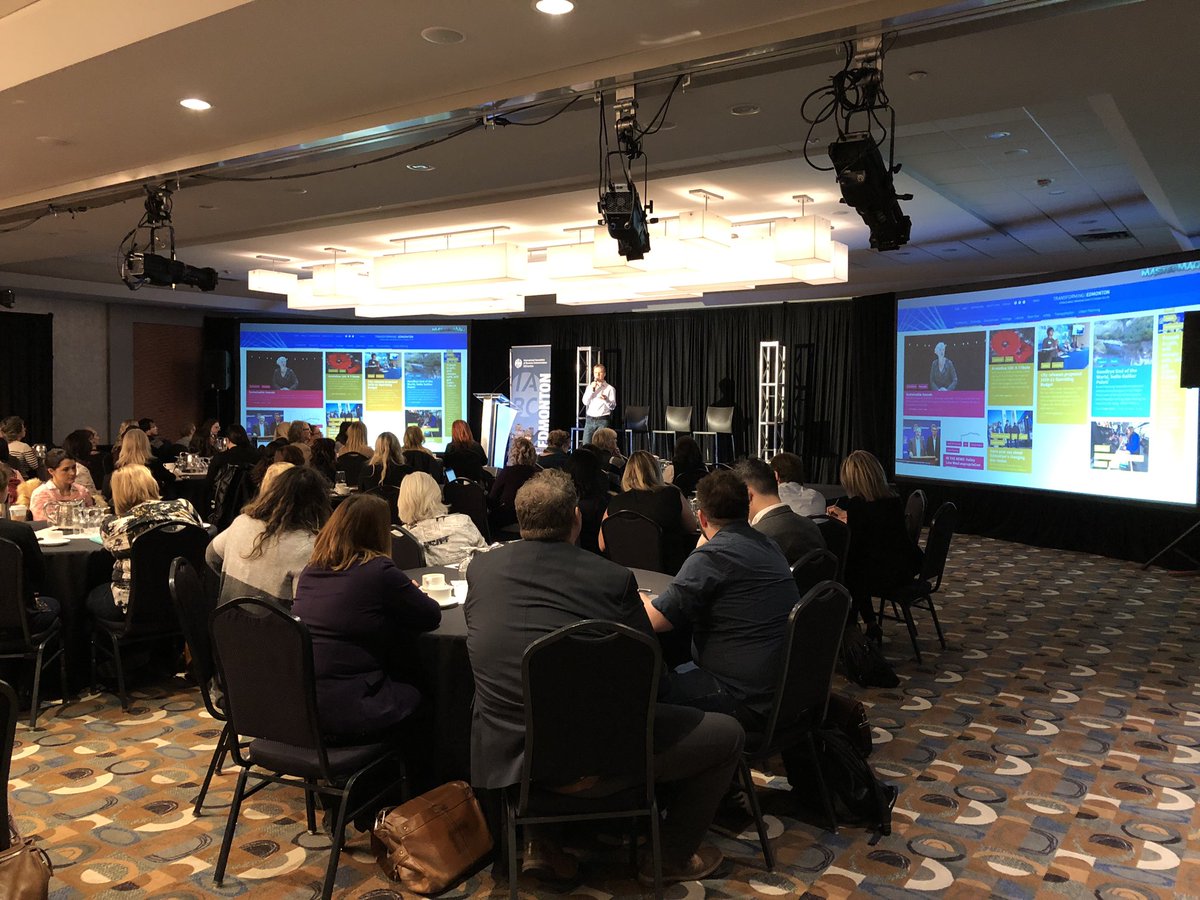 calderbateman's tweet photo. #ThisWeekatCB: Our Digital Team is excited to be learning at @DigitalAlberta’s #DigitalTransformationYEG Conference! Our friend @mastermaq kicks off today’s conference with a keynote on the state of digital journalism &amp; how all organizations can be sharing stories today! #yeg https://t.co/CAlu19FDLK