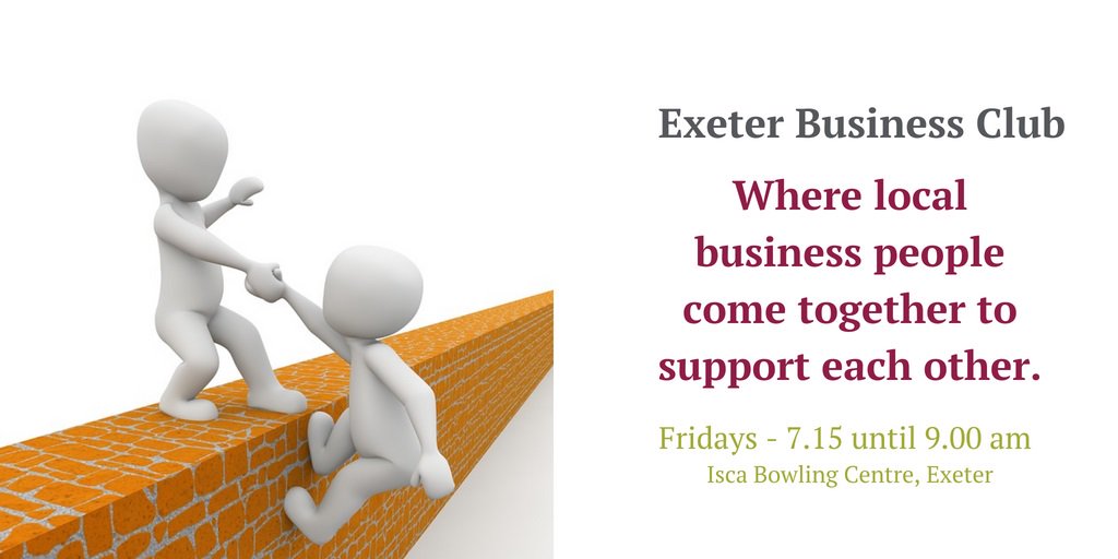 ExeterBizClub's tweet photo. Exeter Business Club is a non-profit making, networking group where local business people come together to support each other. Why not join us for breakfast #networking soon https://t.co/OFK3PVuVZf https://t.co/vq5PWMBlBa