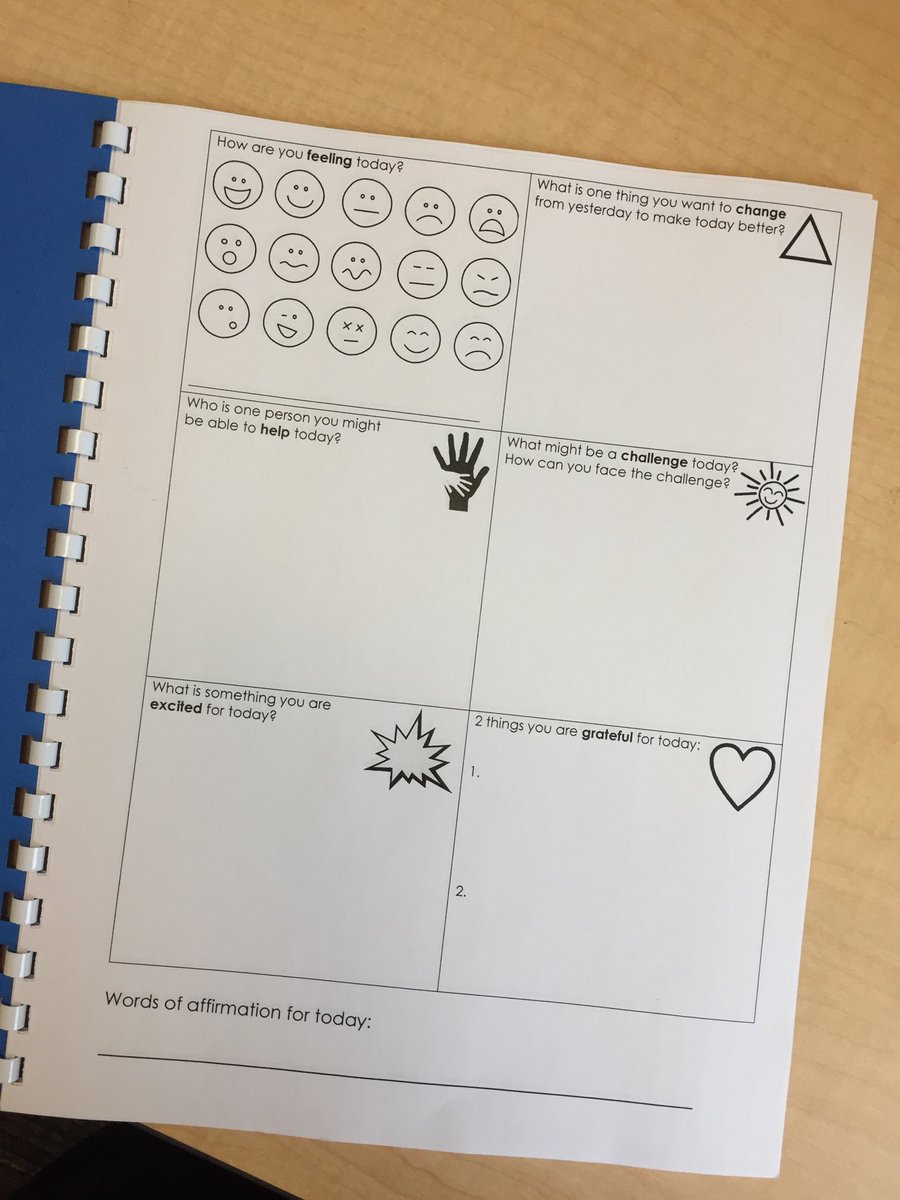 shelbyteaches's tweet photo. How vitally important is reflection? Even for 5 year olds! This journaling format is something I adapted from @alienearbud and his new book Better Leaders Better Schools Roadmap. I’m going to try it out with my kinders. Thank you for all of your wisdom, Danny!!! #BLBS https://t.co/odzsGhQaLK