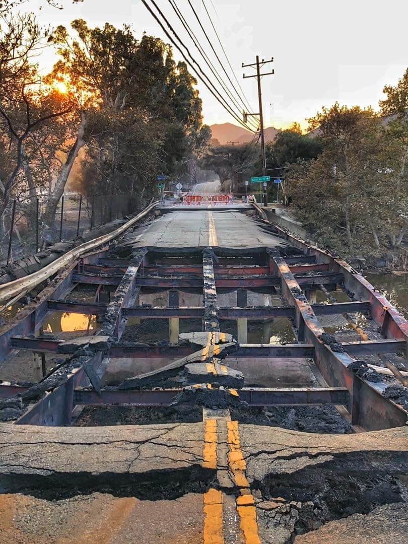 Aaron Ladd on Twitter "Mulholland Highway Bridge Collapses From Heat