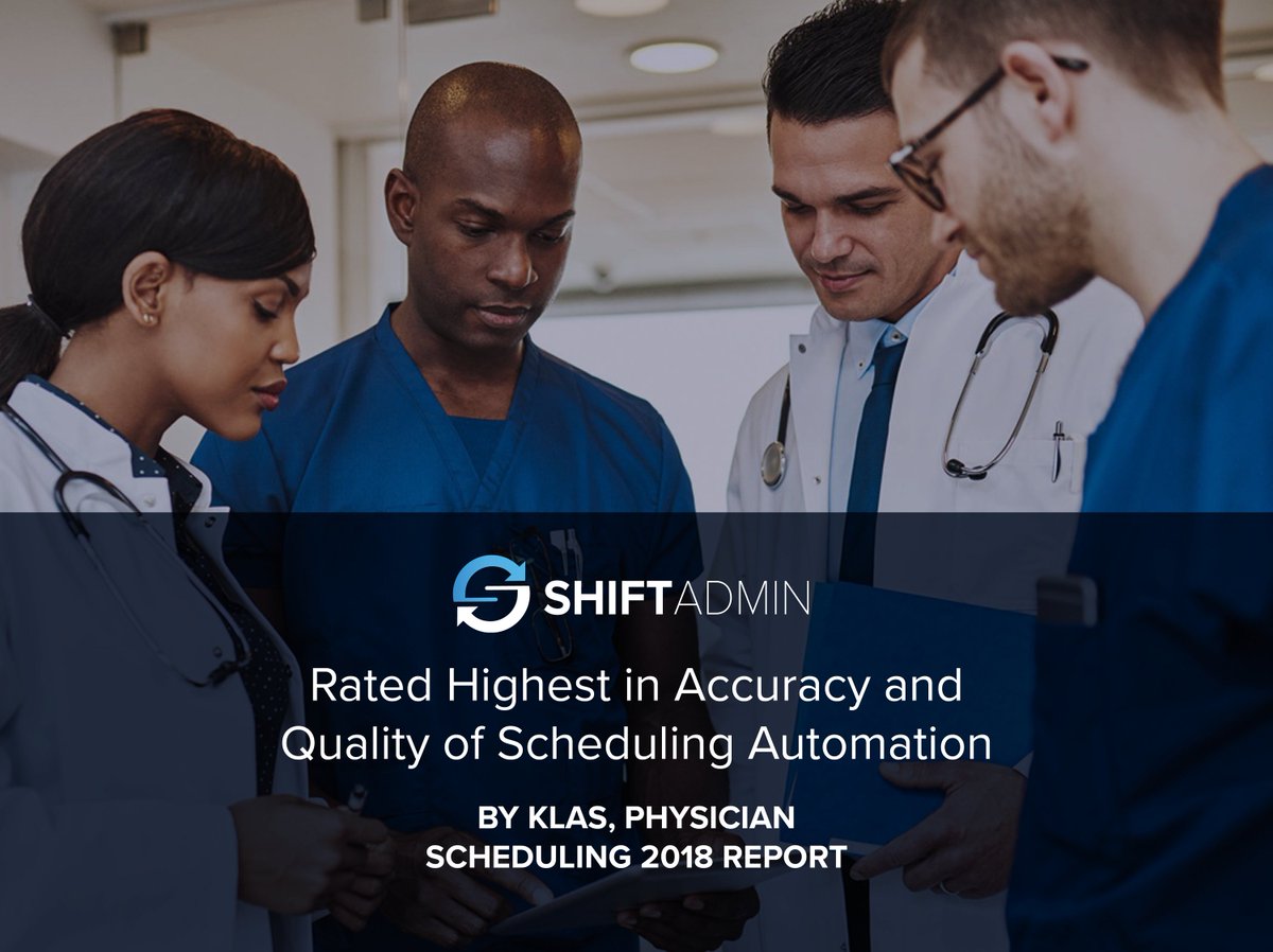 Check out the @KLASresearch's recent report on #PhysicianScheduling 2018. We were rated highest in accuracy and quality of #schedulingautomation. hubs.ly/H0fpW1t0