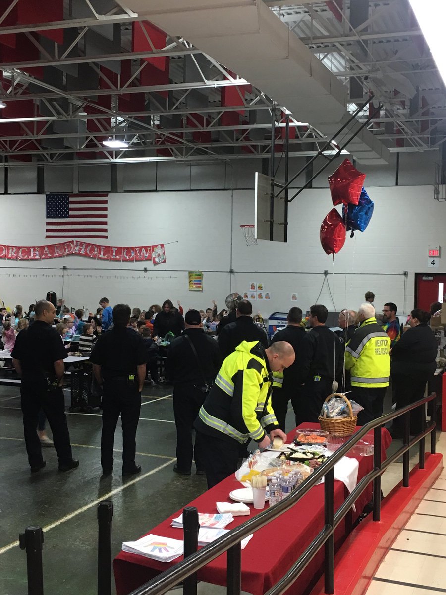 Thank you first responders!  Buddy lunch to say thank you from Orchard Hollow. #OnceACard