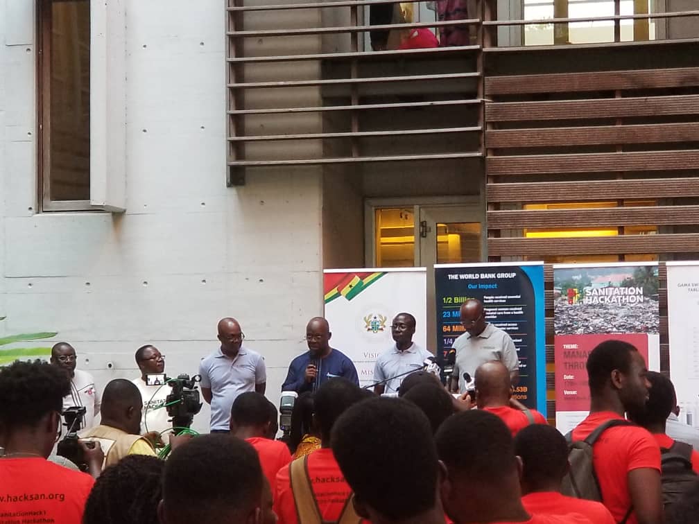 A line of huge supporters. The country director of World Bank, the deputy minister for  Ministry of Sanitation and Water Resources, the chief director for Environmental health and Sanitation Directorate, Programme Director for GAMA all in for the <a href="/SanitationHack1/">Sanitation Hackathon</a> <a href="/henriettot/">HENRIETTA OSEI-TUTU</a>