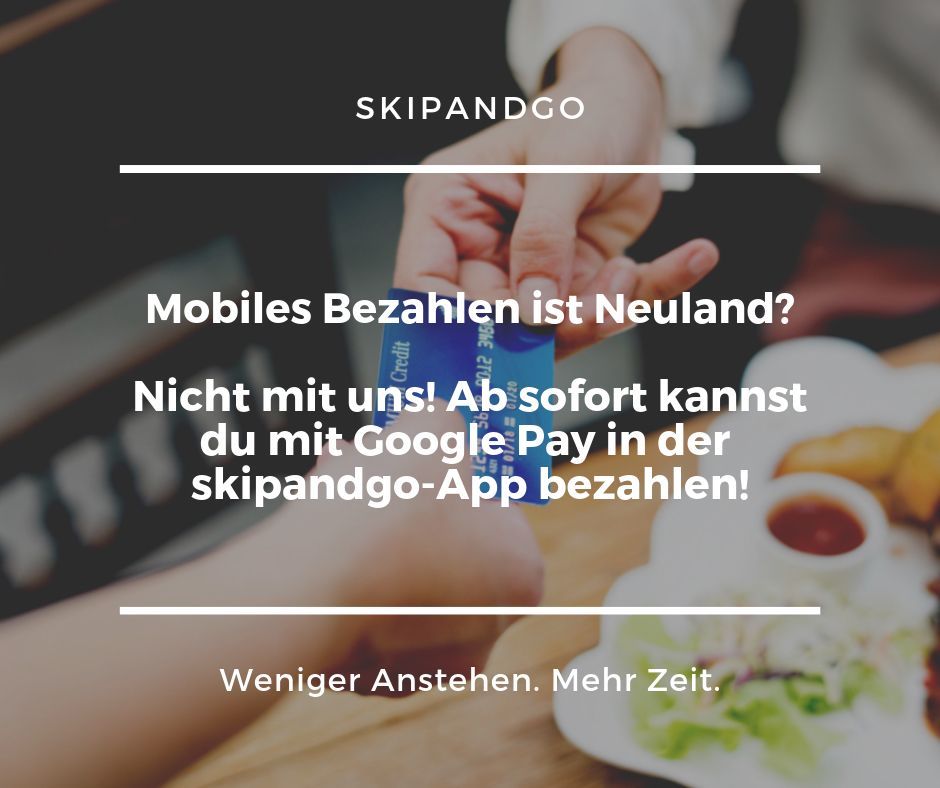 skipandgo's tweet photo. Neue Zahlungsmöglichkeit? Emojis? Beides!
Diese Woche haben Google Pay und Emojis Einzug in unsere #skipandgo #app erhalten 🥳🙌

Also hol dir sofort die #app und nutze deine #Zeit sinnvoller, als anzustehen!

#skiptheline #mobilesbezahlen #Karlsruhe #startupsKA https://t.co/P2V4FYT1Dy