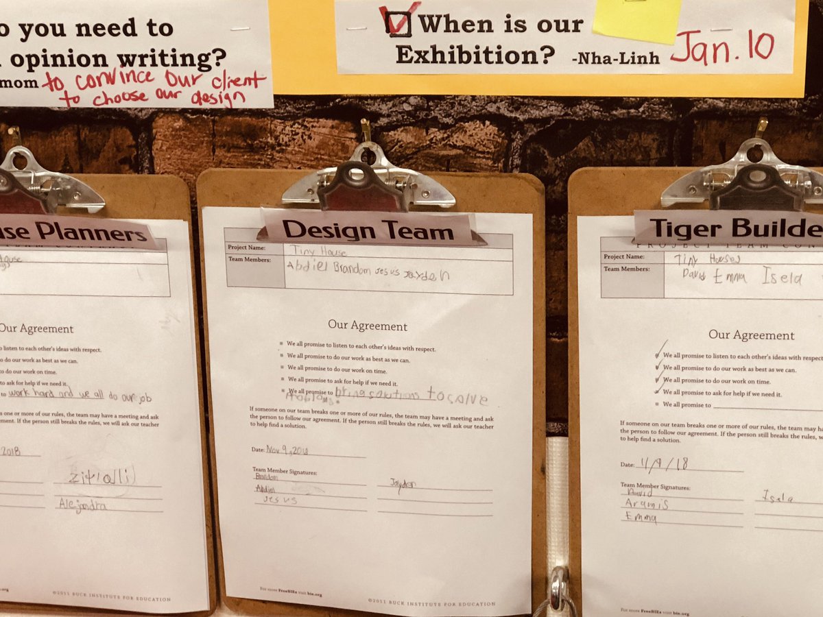 bowteesta's tweet photo. Love seeing contracts to encourage and facilitate better collaboration. Ss share responsibility and care about the success of their team - “We promise not to disappoint each other.” - Tiny Smarties @ARPeralta77 @KSmithSchool #pbl https://t.co/j83KQjeAOH