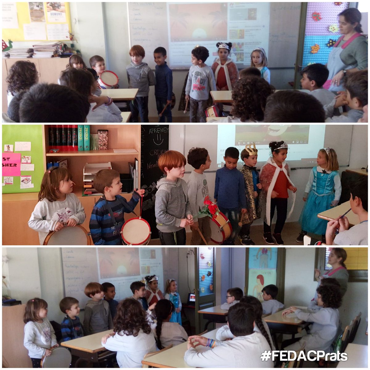 FEDACPrats's tweet photo. La classe dels #tambors, #I5, passen per les aules dels grans a representar la cançó que s'han preparat. Ho heu fet molt bé! #projecte #lamúsicaensmou #vincles #petitsigrans #compartimconeixements #avuixdemà #passióxeducar #pratsdelluçanès @EscolesFEDAC https://t.co/otb8rczvAG