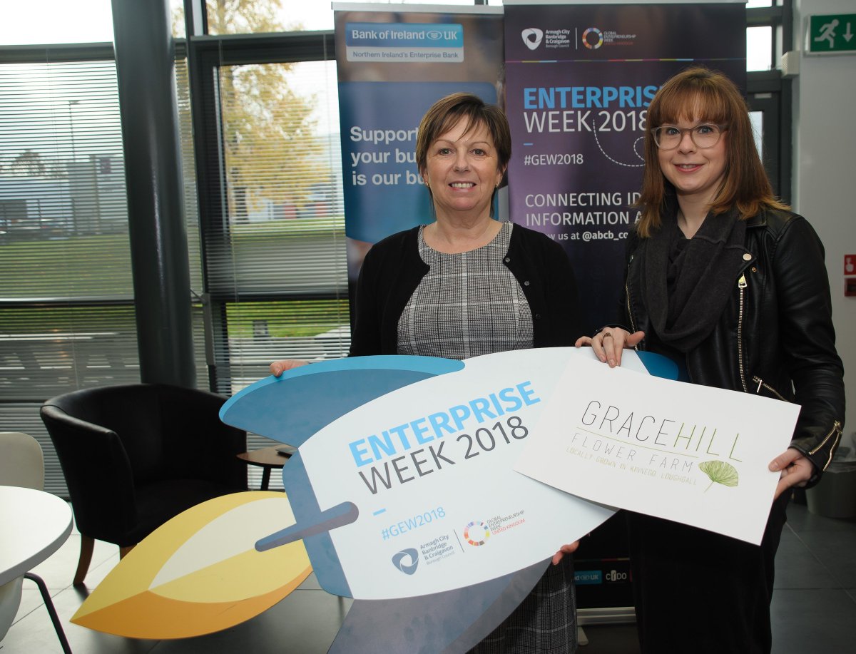 abcb_council's tweet photo. ENTERPRISE WEEK Start a business in a day 6/10 - @armaghbc Manger Eileen Stewart with new business start up Charlene McKinstry of Grace Hill Flower Farm @armaghbc #gew2018 #ABCEW18 https://t.co/tarhxMQHQH