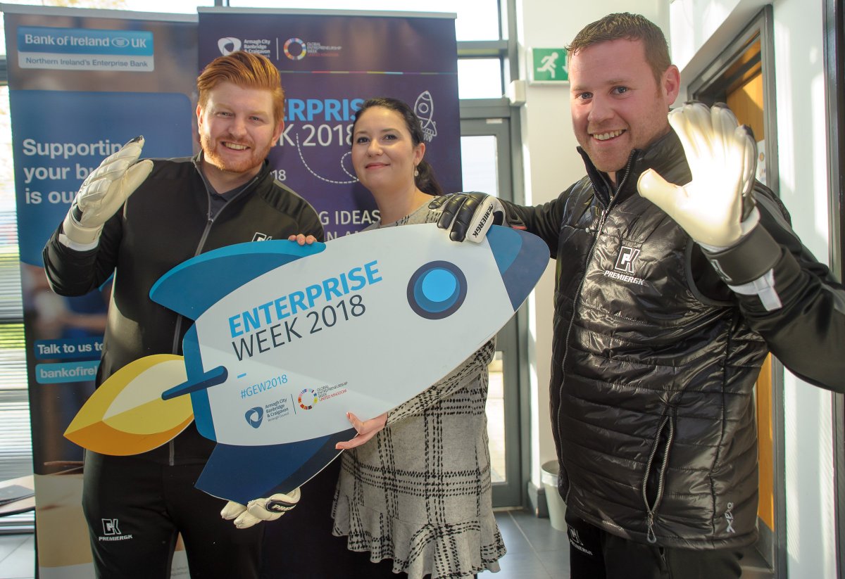 abcb_council's tweet photo. ENTERPRISE WEEK Start a Business in a day 7/10 - @CIDO_innovation Manager Cara Dallat with Luke Bush and Andy Smith of new business start up company PremierGK @pgkgloves #gew2018 #ABCEW18 https://t.co/d56DgFimlV