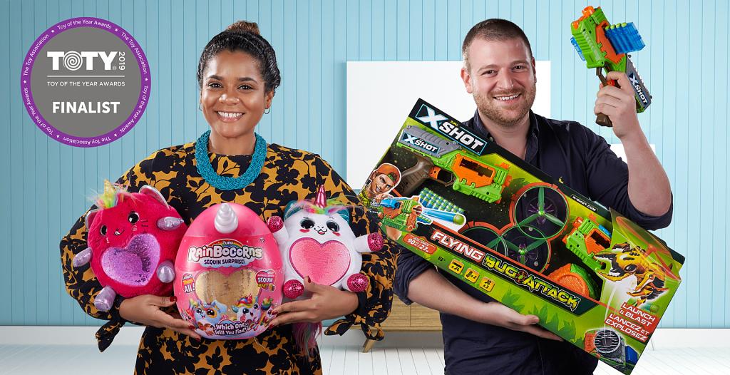 We are so thrilled to have two nominations for Toy of the Year 2019! Help us vote for the ZURU Rainbocorns in the Plush category and for X-Shot Flying Bug Attack in the Outdoor category on their website toyawards.org. Thank you to everyone for your support! #ZURU #TOTY