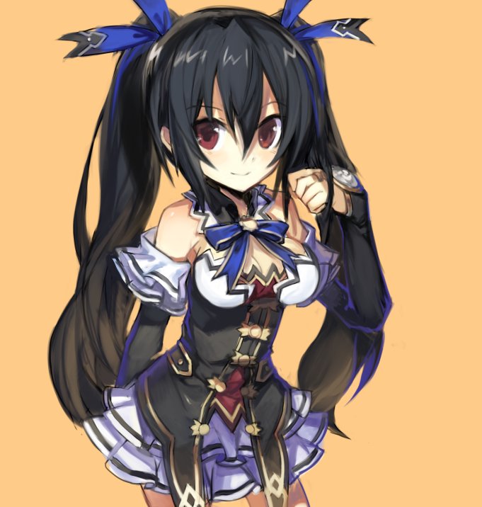 "I guess I should introduce myself then~

Greetings! I am the CPU of Lastation, Black heart but known with many as being Noire~

A pleasure to meet you all~"

|| So far so good.

"Huh? What do you mean by that, writer?"

|| Nooooo reason-

"Hmph, fine!"
