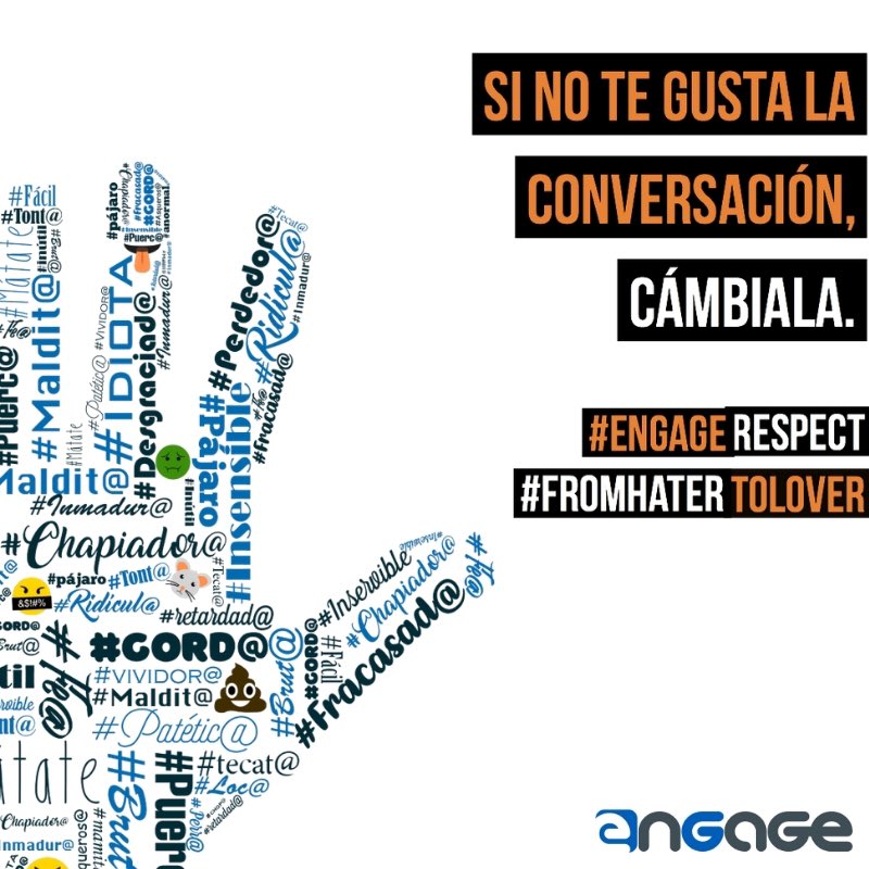 StellaLeonF's tweet photo. Viernes es un día perfecto para cambiar conversaciones. #engagerespect Nuestro programa de RSC en favor del respeto en el entorno digital @SomosEngage #fromhatertolover https://t.co/xiO0reaDON