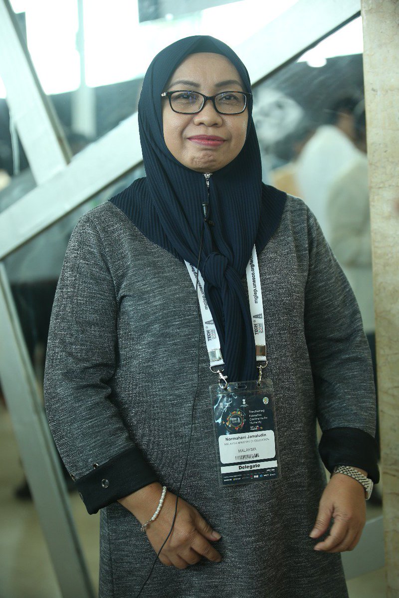 UNESCO_MGIEP's tweet photo. I am Normahani Jamaludin from Sabah, Malaysia. I'm thankful to UNESCO for inviting me to #TECH2018.
Here I learned, I enjoyed & I made friends. The sessions were very helpful for me and I am thrilled to apply the learnings & insights at our school in Malaysia.
#HumansOfTECH https://t.co/BnOeb7M7fn