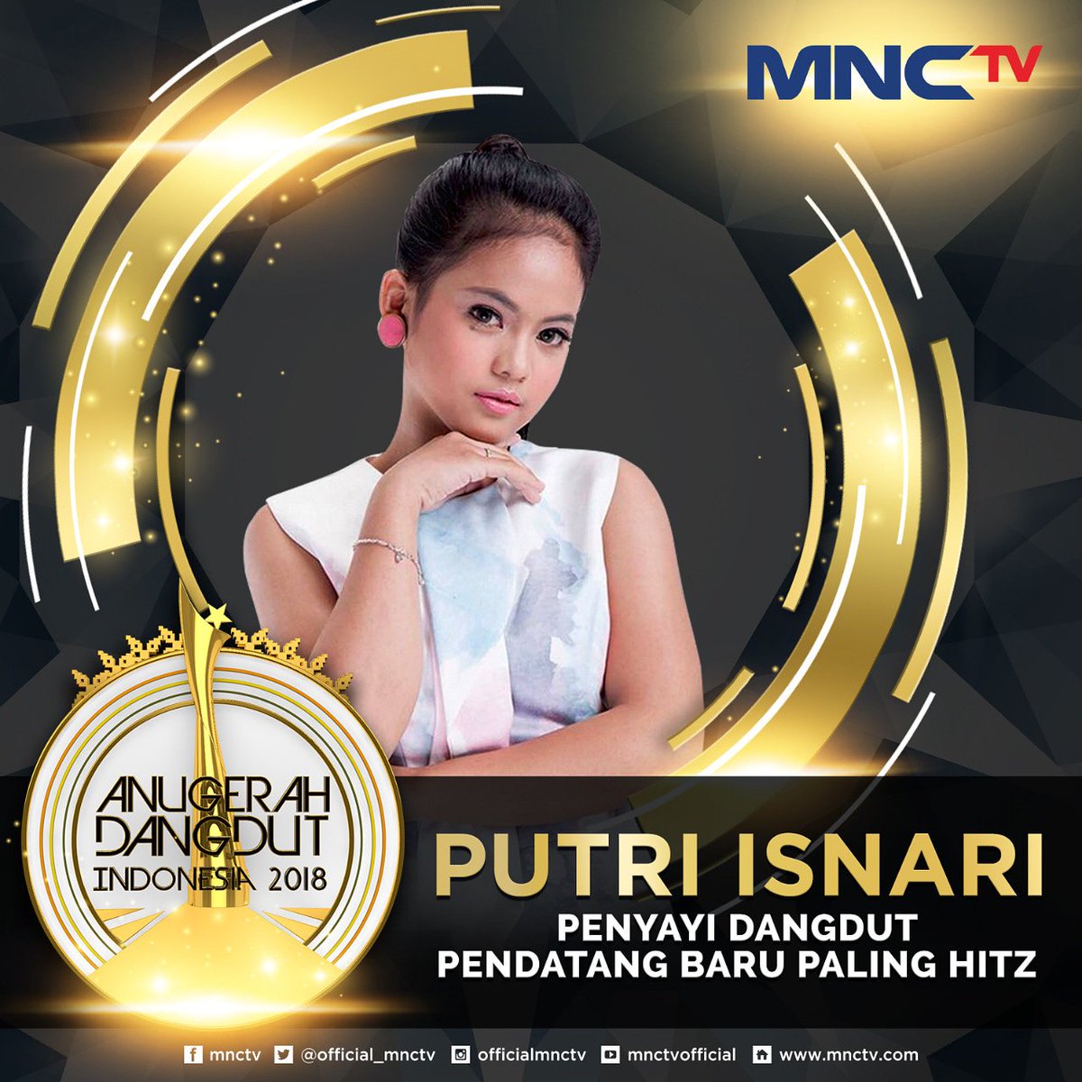 Selamat @DA4_Putri03 Penyanyi Dangdut Pendatang Baru Paling Hitz #ADI2018.