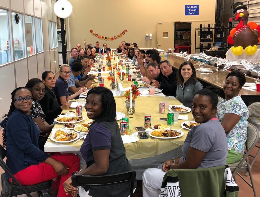PatientCareAmer's tweet photo. Patient Care America is very thankful for our amazing Pharmacy and Warehouse team and the hard work they do every day to ensure our patients receive the nutritional therapies they need to feel better. #Thankful #Thanksgiving2018 #ThankYouPCAEmployees #PatientCare #PCARocks https://t.co/5yIo2PPsrG