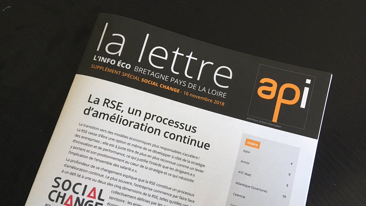 agence_api's tweet photo. Dans notre supplément spécial #SocialChange2018, découvrez 
une vingtaine d’entreprises du territoire qui mettent la #RSE au cœur de leur stratégie ! 

C’est à lire ici 👉 https://t.co/6uwjyYl0HS https://t.co/gTdkZxINC3