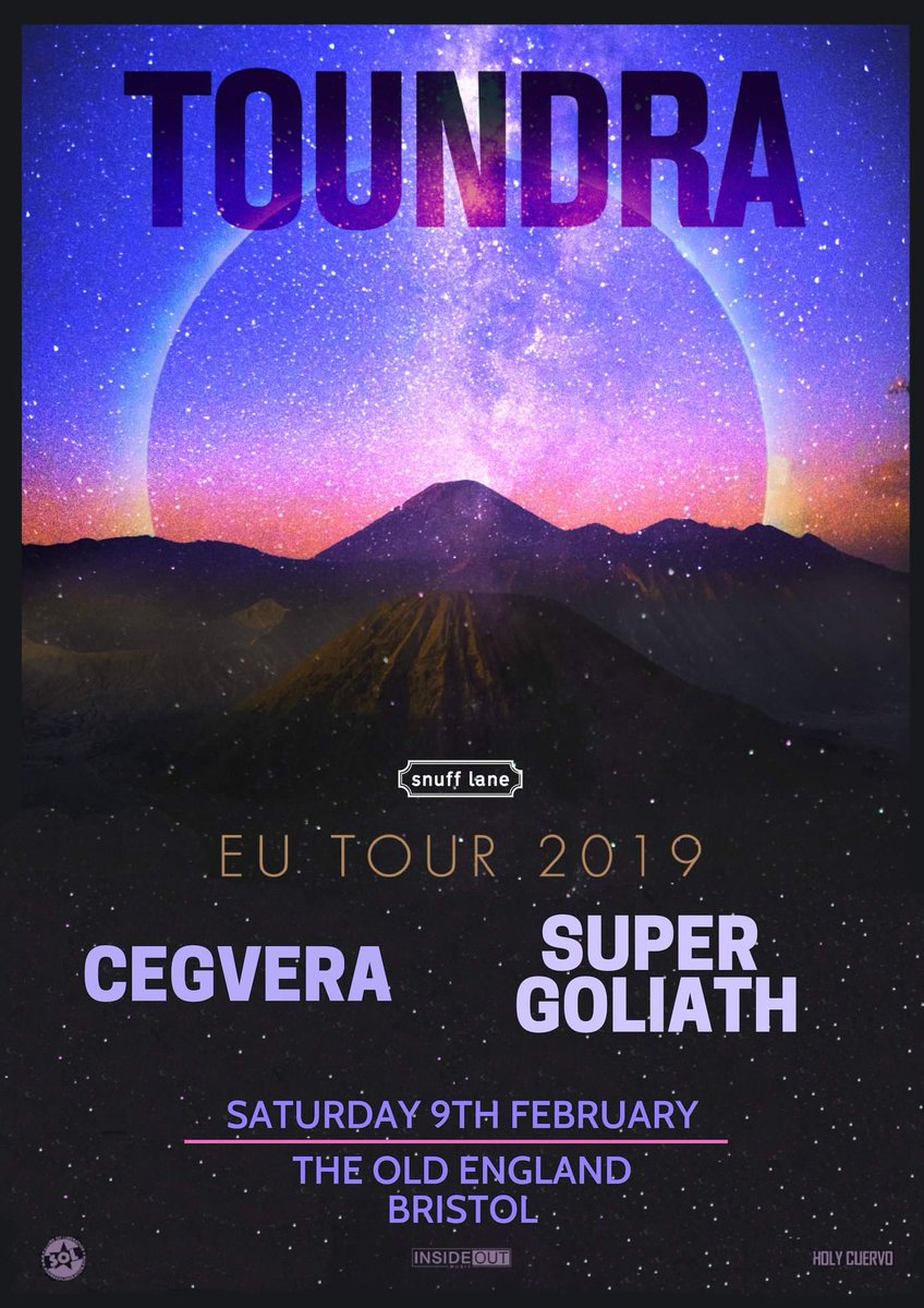 Spanish #instrumental power-force Toundra returns to Bristol for a rare intimate performance!

Support from local heavyweights Cegvera and Super Goliath!

Saturday 9th February
The Old England, Bristol

More Info: bit.ly/2qR4Jbk

#postrock #postmetal #spacedoom