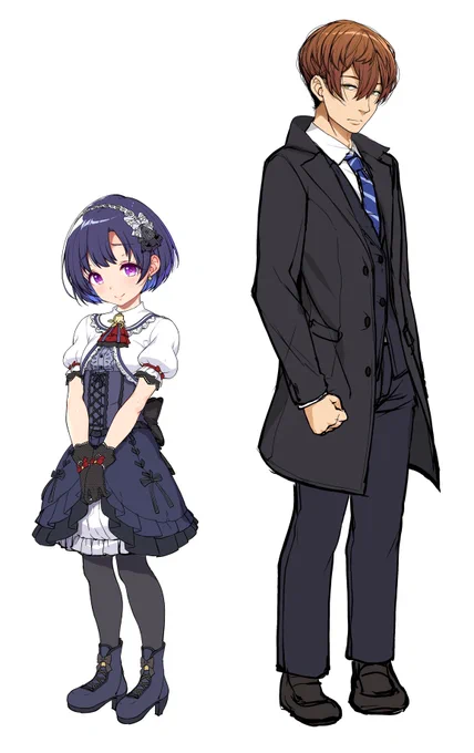 冬コミ本用に ほたる衣装練習&プロデューサー設定を描きました。 