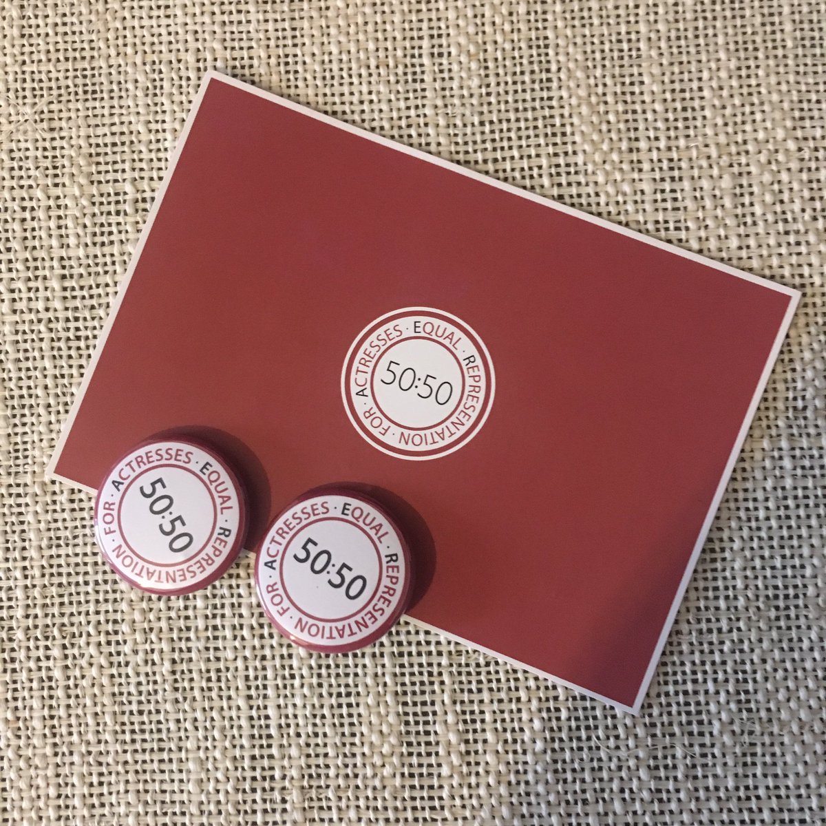 DissyD's tweet photo. Best badges to get on my birthday! @ERA50_50 #era5050 #equalrepresentationforactresses https://t.co/qB291jVBBJ