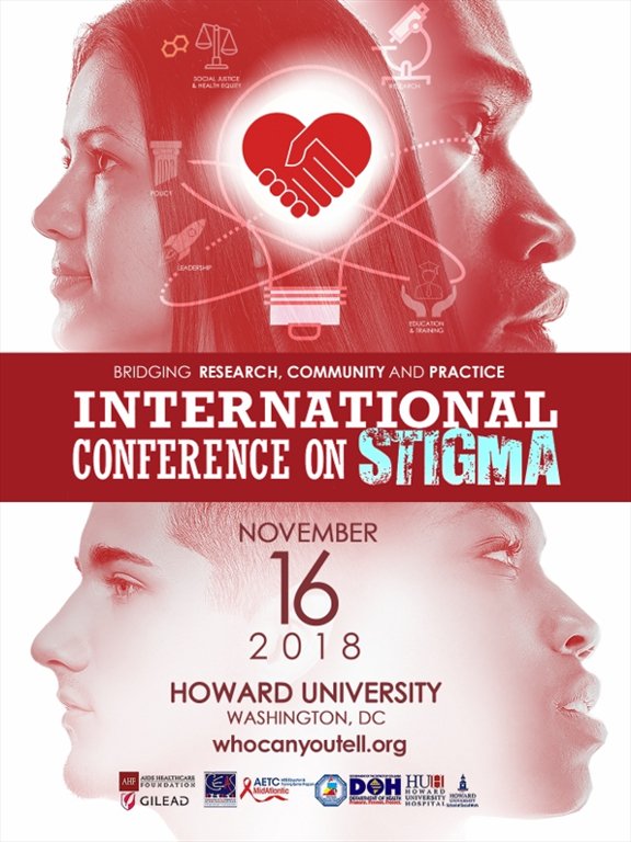 HowardU's tweet photo. Today is the Official International Conference to End Stigma. Attend, 8am-5:30pm in the Blackburn Center. Visit https://t.co/RuEF0tgycu for all details. #EndStigma2018 https://t.co/X9B9sebUSp