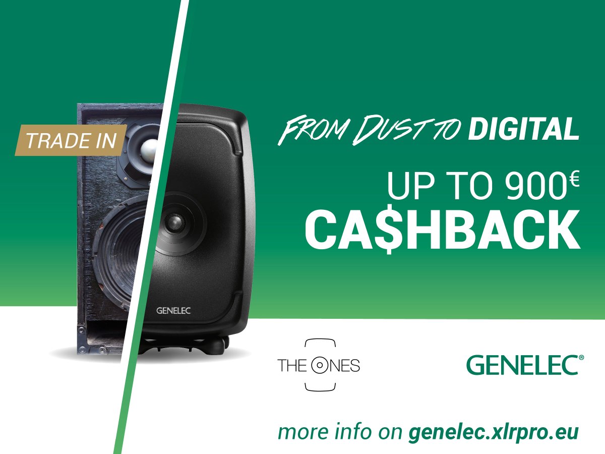 XLRPROAUDIO's tweet photo. Your old monitors are worth up to 900€! 
#Genelec "The Ones" Trade-in
#TradIn #GenelecTheOnes #XLRPRO #ProAudio #StudioMonitors #Belgium #Luxembourg #Promotion https://t.co/5KAoheL03b https://t.co/xnlvROnQdx