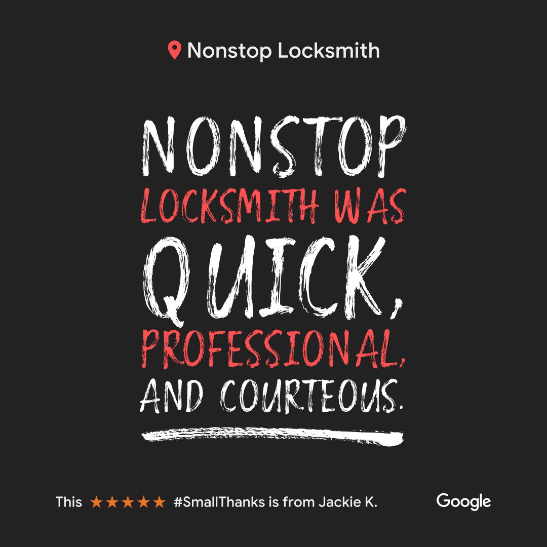 NonStopLocks's tweet photo. Thank you for sharing your experience, we look forward to reading your reviews. https://t.co/HcvGeqbqqj 312-929-2230 #Chicago #Locksmith #24HourLocksmith #LocksmithinChicago #Security #Locksmiths #Emergency #Residential #Commercial #Automotive #BestLocksmithofChicago https://t.co/OzCMMa6V8g