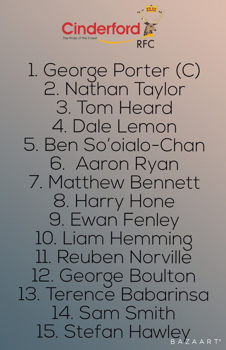 cinderfordrfc's tweet photo. TEAM NEWS: Here is the @cinderfordrfc 1st XV who face league leaders @Blackheath_1858 after a much needed week break! π²π #cindy #rugby #cindydogs
REPS: SMART, BROCKETT, KEENAN, BOZZARD & FRAME https://t.co/UwTnckHjq5