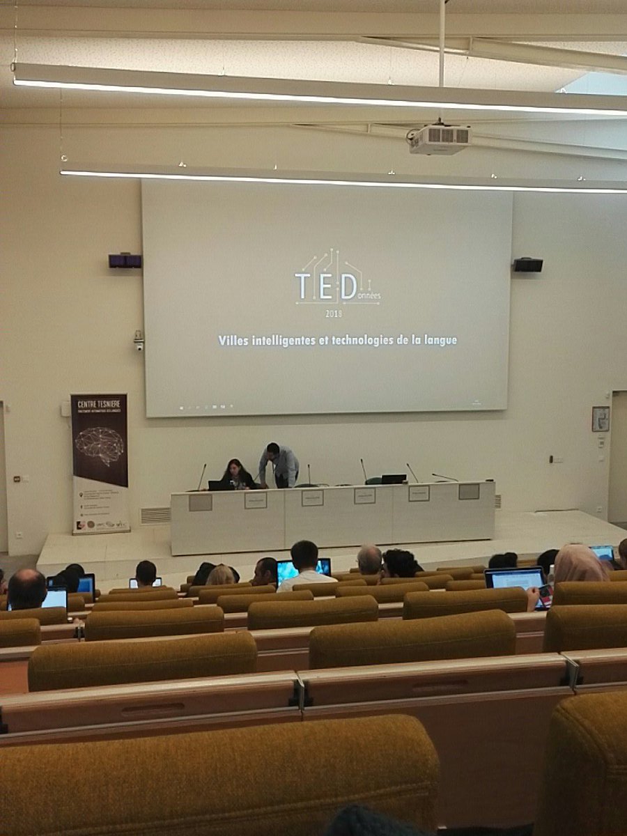 TEDonnees's tweet photo. Jour J
Journée d'études "Villes intelligentes et technologies de la langue" le vendredi 16 novembre
Notre journée commence bientôt !
#TEDonnées2018
#SmartCities
#TechnologiesDeLaLangue https://t.co/ZDxwb5mX3w