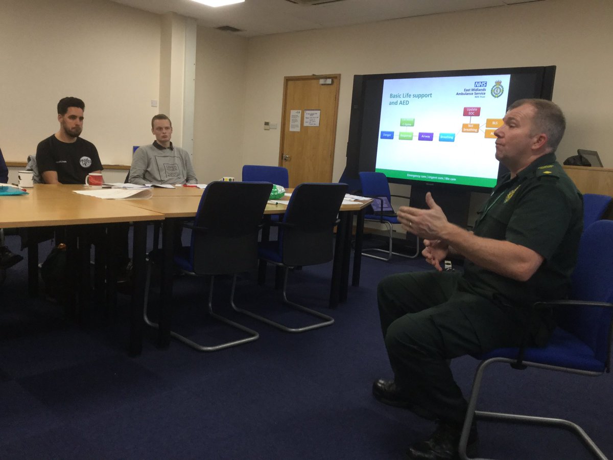 EMAS_CFR's tweet photo. Day 1 of CFR Level 2 course in Notts today with new recruits from 3 counties starting their #CFR journey with @EMASNHSTrust - JH https://t.co/dZvC1KYkKL