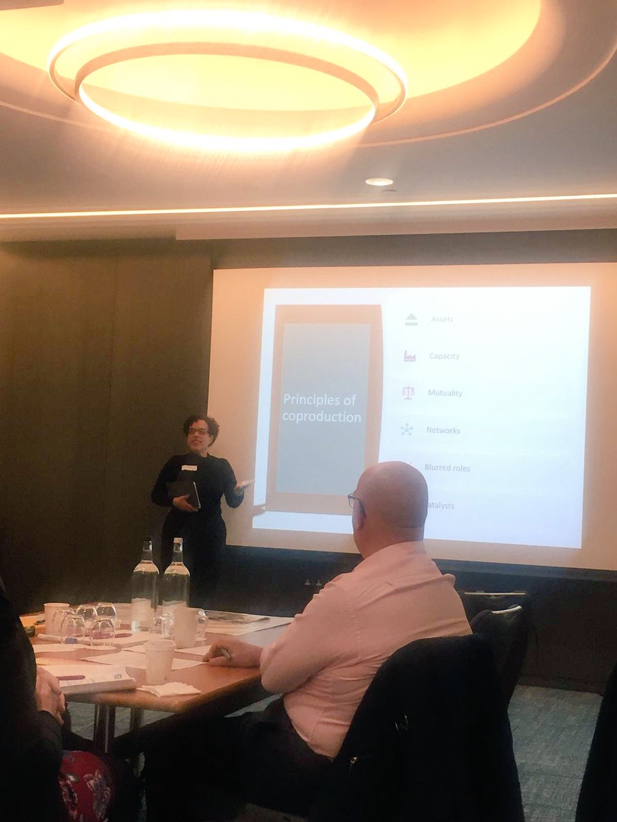 ThriveLDN's tweet photo. Dr Edana Minghella presented the findings from @NDTicentral report on co-production in mental health in England #copromh https://t.co/CuxDO6Wiqp