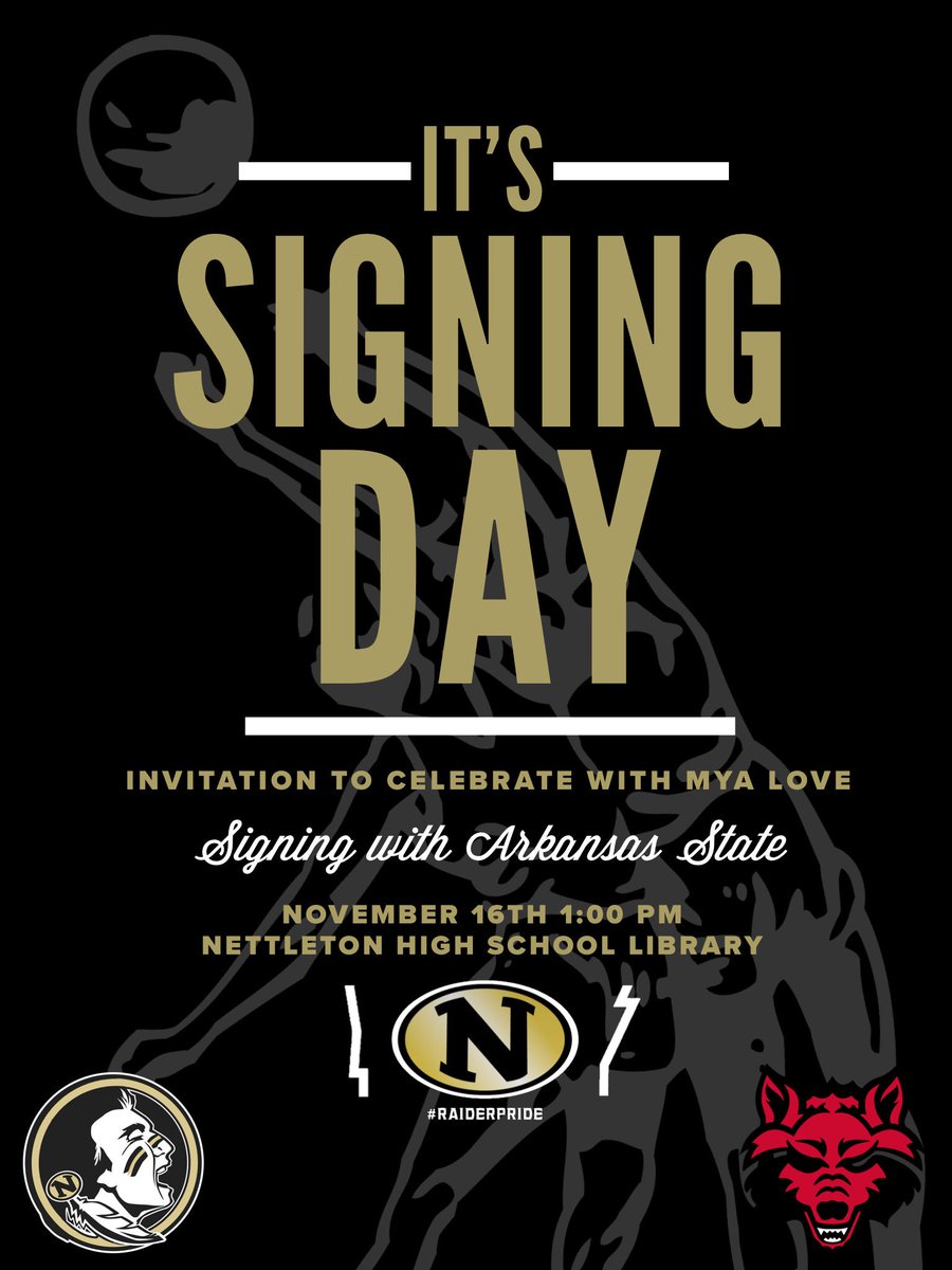 Today is @MyaLove_Ball4L day! Help us celebrate Mya’s decision to continue her education and basketball career at The Arkansas State University! #RaiderPride #wolvesup🐺