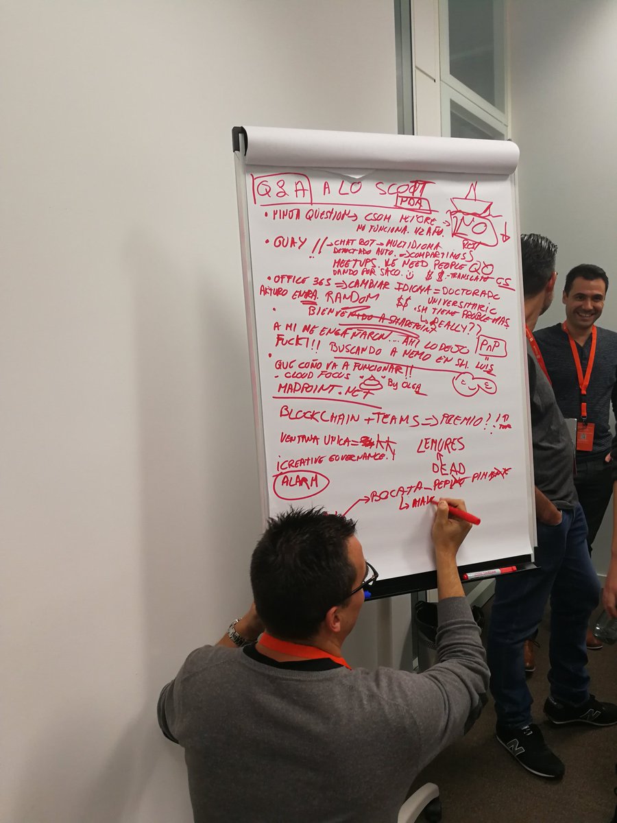 adiazcan's tweet image. Al final un Q&amp;amp;A con mucho feedback #O365DevBootcamp