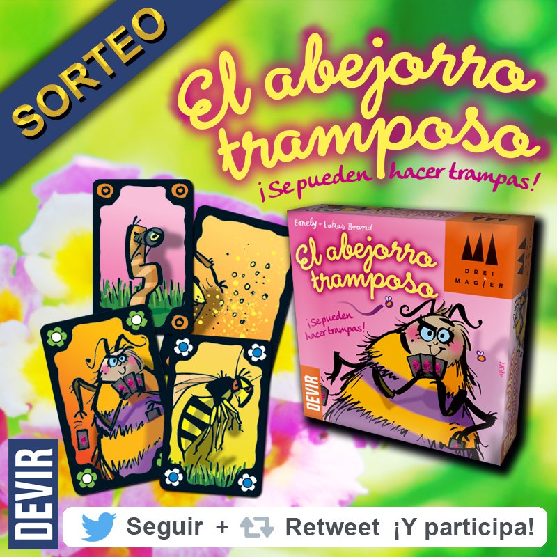 DevirIberia's tweet photo. ¡ATENCIÓN SORTEO! El Abejorro Tramposo está a punto de llegar a tiendas. Para celebrarlo, entre todos los seguidores que hagan RT hasta el domingo 18/11 a las 23.59h sortearemos un ejemplar. ¡Mucha suerte! https://t.co/HFJnS1yYyU